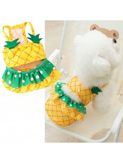 Pineapple Funny Dog Swimwear Bikini Summer Dog Clothes Beach Swimsuit Puppy Bathing Suit Puppy Vest Cooling Dog Shirts Pet Shirt For Small Dog, Cat Apparel 🎁60% OFF COUPON for every New User!