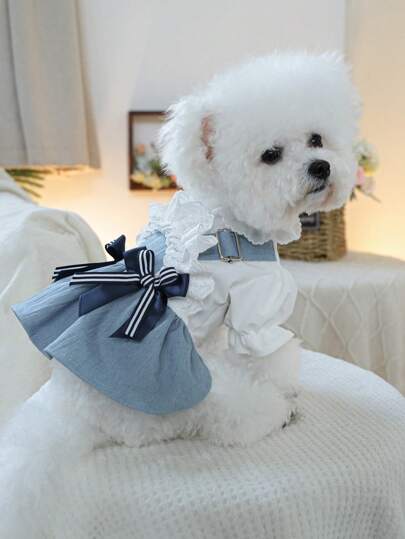 1pc Pet Clothes, Cute Dogs & Cats Dress, Small Breed & Puppy Holiday Beach Costume