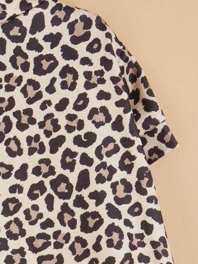 Leopard Print T-Shirt For Cats & Small Dogs, Teddy, Schnauzer, French Bulldog Pet Clothes