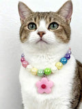 1pc Flower Decor Pet Necklace Suitable For Cats, Dogs, Teddy & Small Pets Under 9.0kg
