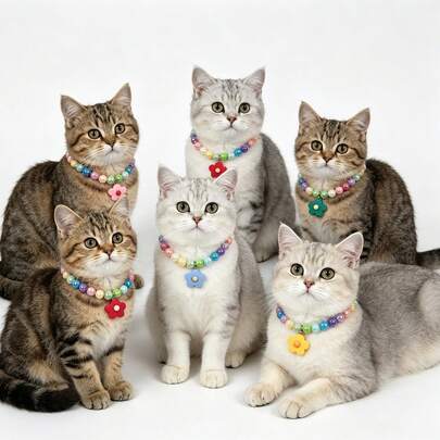 1pc Flower Decor Pet Necklace Suitable For Cats, Dogs, Teddy & Small Pets Under 9.0kg
