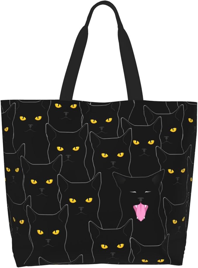 Novelty Dog Pug Large Tote Bag Casual Shoulder Bags Reusable Grocery Handbag For Women Travel Shopping