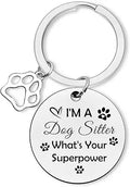 Dog Sitter Thank You Gifts Dog Walker Keychain Pet Sitter Gifts for Women Men Pet Trainer Dog Owner Dog Lovers Gifts for Friends Appreciation Jewelry Coworker Farewell Christmas Birthday Present