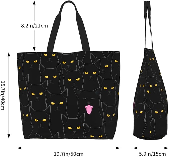 Novelty Dog Pug Large Tote Bag Casual Shoulder Bags Reusable Grocery Handbag For Women Travel Shopping