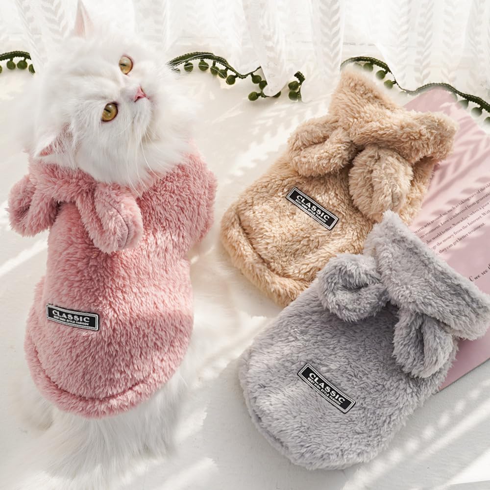 Selena Cat Bunny Ears Costume Cute Dog Kitten Hoodies Sweater Rabbit Ears Puppy Pet Apparel