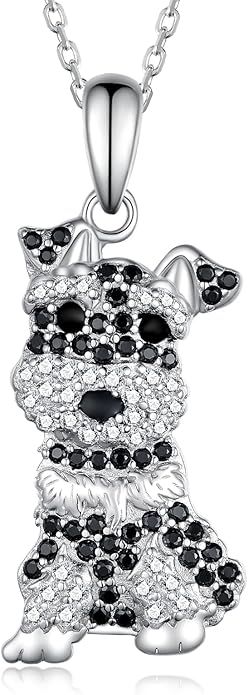 Yorkie/Pug/Maltese/Poodle/German Shepherd Necklace 925 Sterling Silver Dog Pendant Necklaces for Women Dog Jewelry Gifts for Women Dog Loves