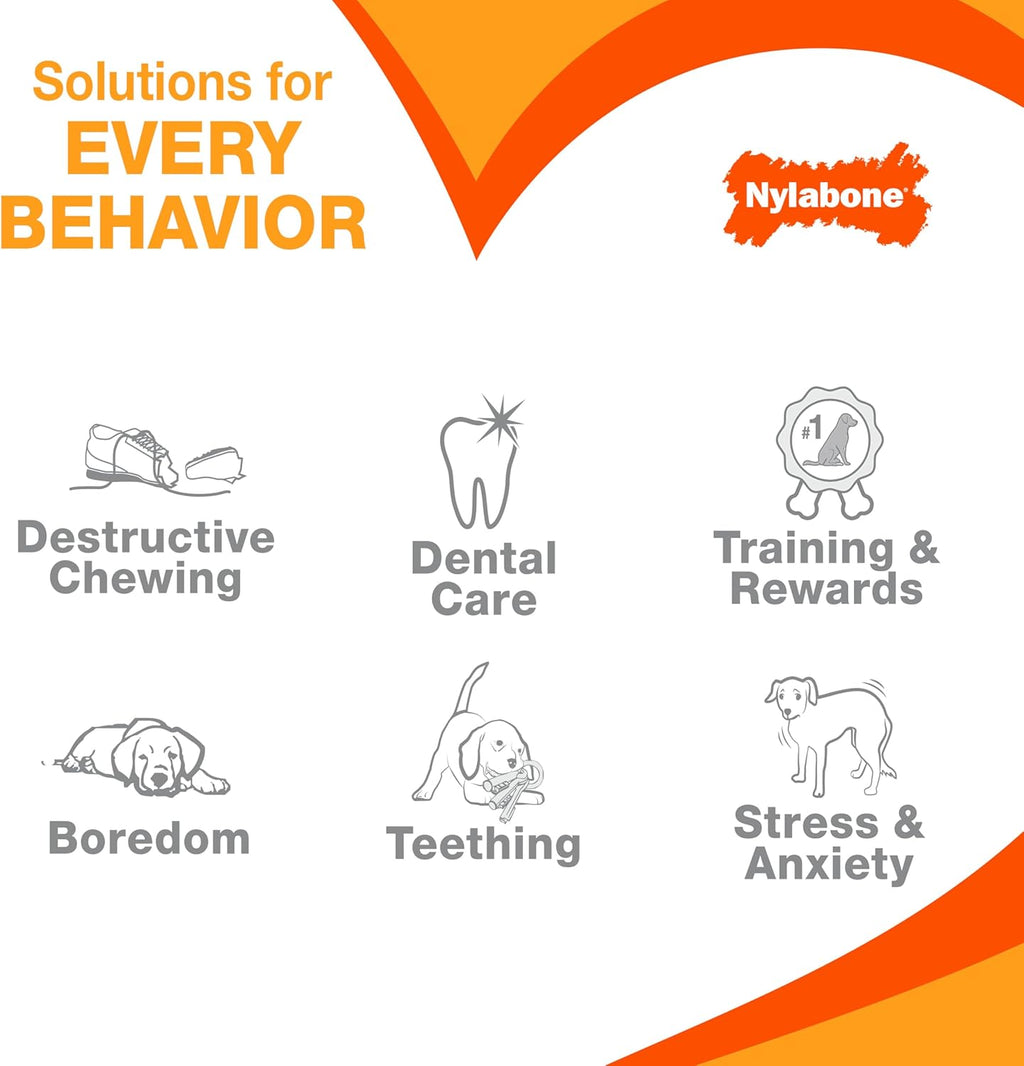 Nylabone Ring Bone Puppy Chew Toy for Puppies, Soothing Teething Toys for Puppies, Puppy Enrichment Toys, Long Lasting Chicken Flavor, For Medium Dogs - Up to 35 lbs, 1 Count