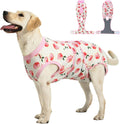 Recovery Suit for Dogs Cats After Surgery, E-Collar & Cone Alternative Surgical Suit, Prevent Licking Dog Onesies Pet Surgery Recovery Suit Soft Dog Bodysuit, Pink