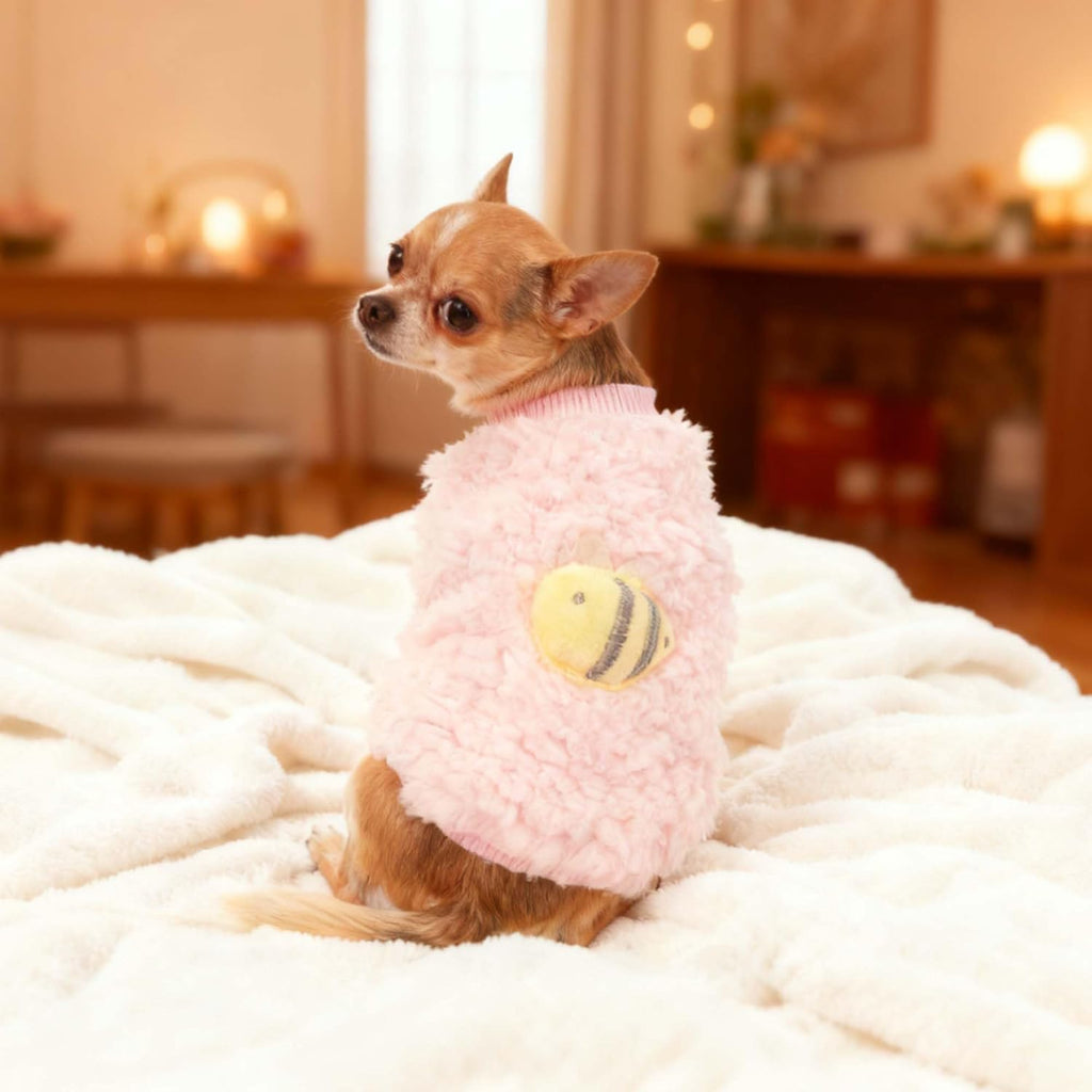 FLAdorepet 3 Packs Teacup Dog Cat XXS Clothes for Chihuahua Yorkie,Winter Warm Fleece Puppy Pet Clothes Sweater Shirt Vest for Mini Newborn Extra Small Dogs (3 Packs, XXS(Pet 1-2LBS))