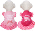 2 Pieces Dog Dresses for Dogs Cute Girl Female pet Dress Mommy Puppy Shirt Skirt Dresses Pet Summer Clothes Apparel for Cats