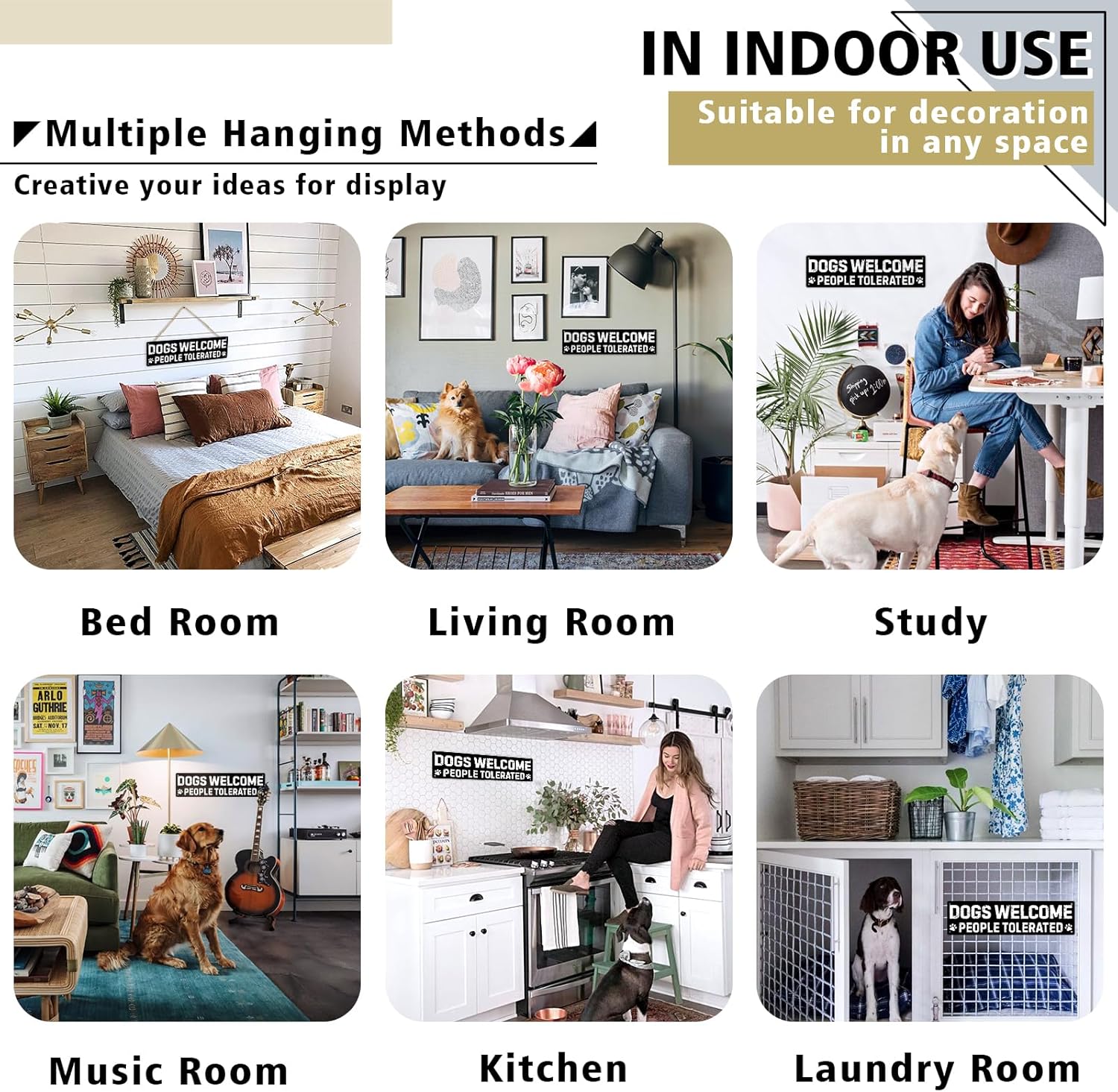 Dog Gifts for Women Funny Wall Decor for Dachshund, Golden Retriever, German Shepherd, French Bulldog, Black Lab, Poodle & More – Pug & Corgi Gifts for Corgi Lovers Tin Sign