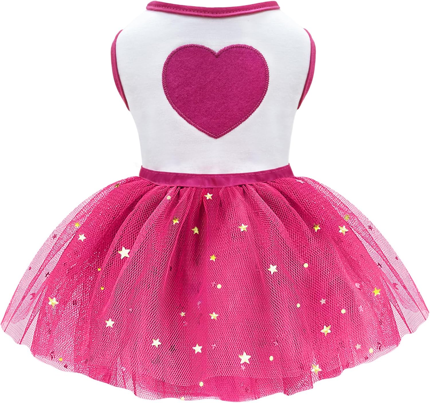 Idepet Spring Summer Pet Dog Cat Puppy Tutu Princess Dress Heart Printed Lace Dog Skirt Pet Apparel Dog Dress