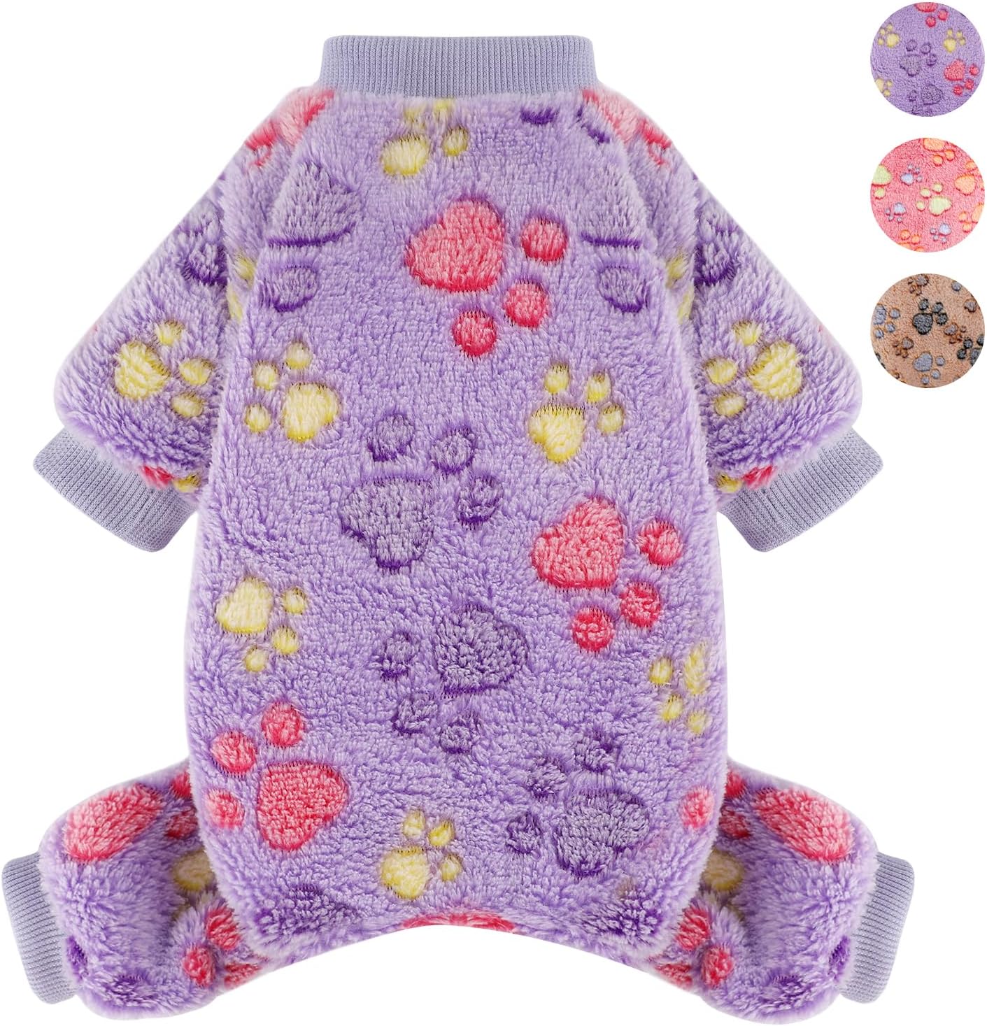 YIKEYO Dog Sweaters for Small Dogs, Dog Pajamas Winter Girl and Boy,Puppy 4 Legged Clothes Chihuahua Yorkie Teacup Jumpsuit Cute Feet Print