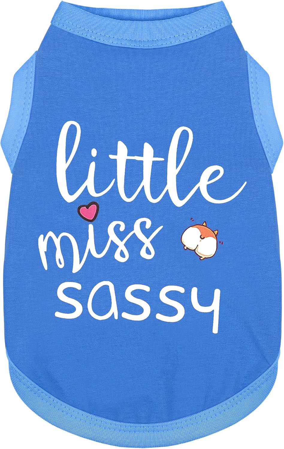 Paiaite Dog Clothes Fashionable Sleeveless Pet Vest: 'Little Miss Sassy' Printed Cotton Dog Shirt, Ideal for Small, Medium, and Large Breeds, Ensuring Comfort and Breathability Purple