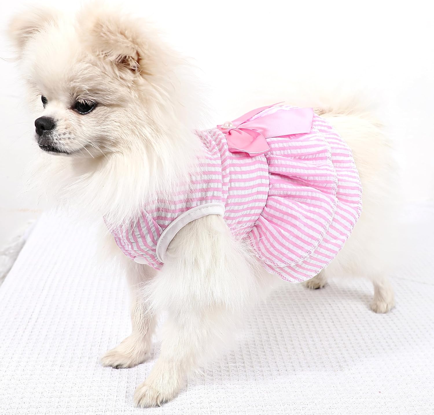 Dog Dress, Cute Pet Princess Dresses with Bright Color Design, Sweet Bowknot, Dog Clothes for Small Dogs Girl, Breathable & Lightweight, for Spring Summer, 2 Pack