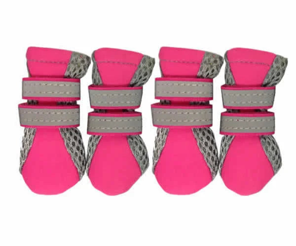 'Neoprene Neon Boots' for Dogs & Cats, Comfortable and Stylish Dog Footwear, Waterproof Dog Boots for Winter and Outdoor Activities, Pink