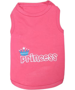 'Princess' Playful Dog Shirt – Comfortable Small Dog Shirt for Dogs & Cats, Pink