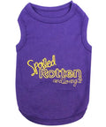 'Spoiled Rotten' Dog Shirt – Funny Embroidered T-Shirt for Dogs & Cats, Purple