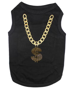 ' Dog Shirt – Sparkly Embroidered Pet T-Shirt for Dogs & Cats, Black