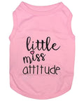 Little Miss Attitude Pet Shirt - Cute Dog & Cat Shirt, Pink