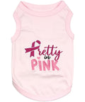 'Pretty in Pink' Fashionable Pink Pet T-Shirt – Comfortable Embroidered Dog Wear for All Occasions, Pink
