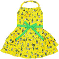 'Cactus Tiered Dress' Dog & Cat Shirt – Tropical Summer Outfit – Yellow